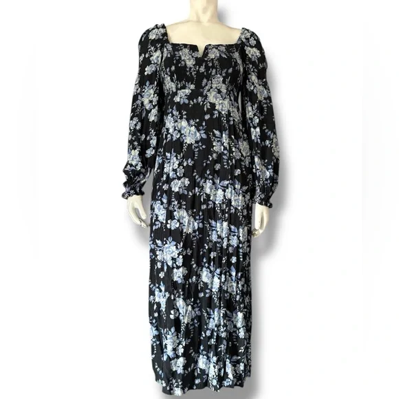 Free People | Jaymes Midi Floral Y2K Bohemian Western Summer Leg Slit Dress - Picture 4 of 9